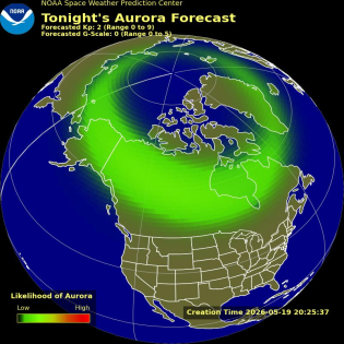 Auroral Viewline Forecast - Tonight